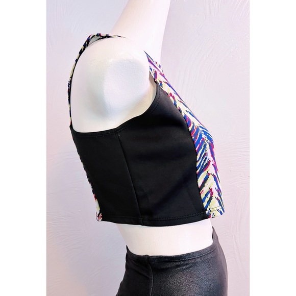 EUC Charlotte Russe Crop Top - Super Cute w/ A Pair of High Waist Leggings Large - Picture 3 of 7